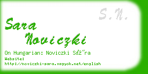 sara noviczki business card